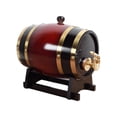 thumbnail image 2 of Barril de envejecimiento de roble, barril de vino de madera, estilo retro, barril de vino de roble con soporte, dispensador de barril de cerveza para 1L, 2 of 9