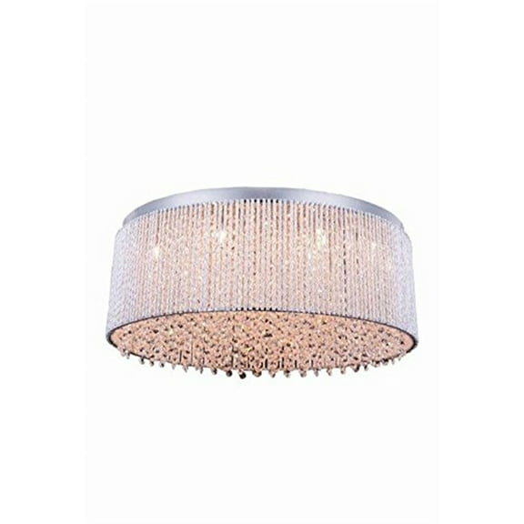 Elegant Lighting Influx 24" 14 Light Royal Crystal Flush Mount