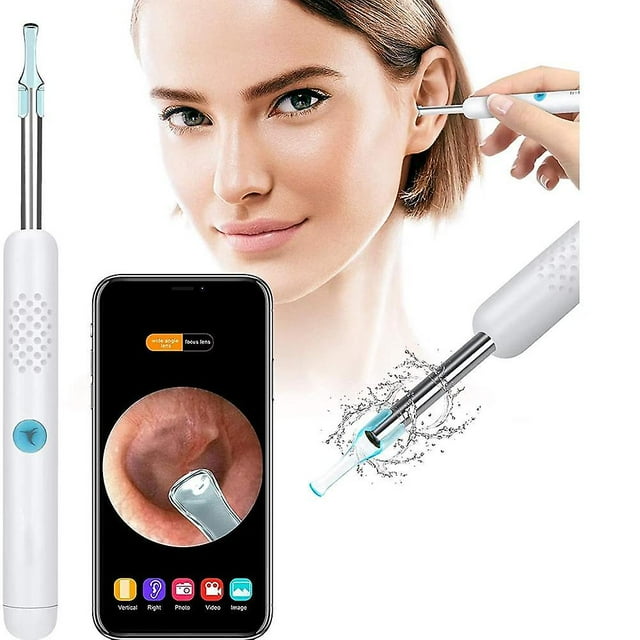 Otoscopio, otoscopio de oído, cámara de oído de 1080p, eliminación de cerumen Aibast, endoscopio de oído, 6 luces LED, adecuado para teléfonos inteligentes como iPhone, iPad y Android