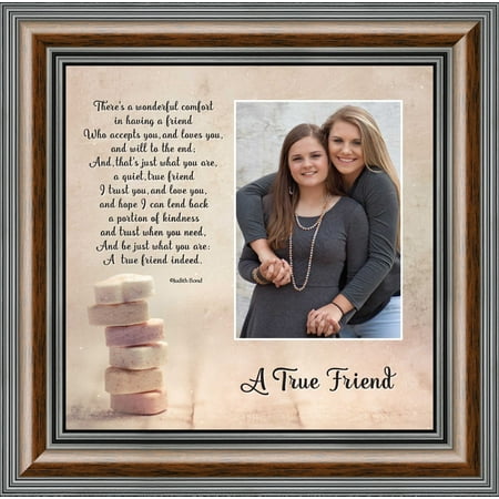 A True Friend, Poem About Friendship, Gift for Best Friend, Framed Poem, 10x10 (Best Friend Advert Poem)