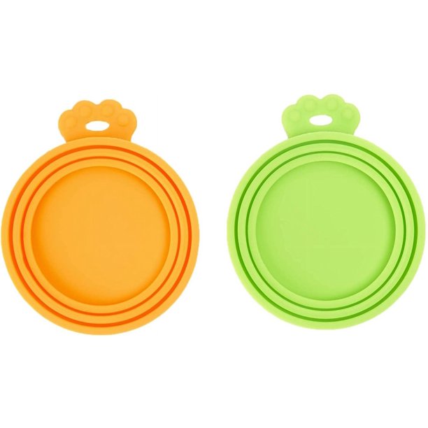 Tapas de latas de silicona para mascotas, tapas de latas de comida para perros y gatos, tapas de latas de tamaño universal, 1 para 3 latas de comida de tamaño estándar, aptas para lavavajillas Rojo Verde MX-0128217FYD