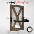 thumbnail image 6 of Autumn Alley Large Galvanized Barn Door Rustic Farmhouse Toilet Paper Holder – Wall Mounted Rustic Bathroom Decor, 6 of 7