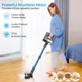 thumbnail image 3 of YOMATECH Cordless Vacuum Cleaner, 45Kpa/450W Powerful Stick Vacuum, 6 in 1 Lightweight Vacuum Cleaners for Home Hardfloor Carpet Pet Hair, 3 of 10