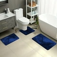 thumbnail image 4 of Summercome 3 Pcs Bathroom Rugs, Leaves Bath Mat Toilet Mats, Soft Comfortable Non-Slip Bathroom Rug Set, Bath Mats for Bathroom, Machine Washable Bath Mat Bathroom Rug Sets, 20x31.5in, Navy, 4 of 8