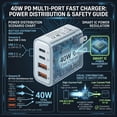 thumbnail image 3 of Bloque de carga USB C, 40 W, 4 puertos, conector de carga de pared USB-C, 3 of 6