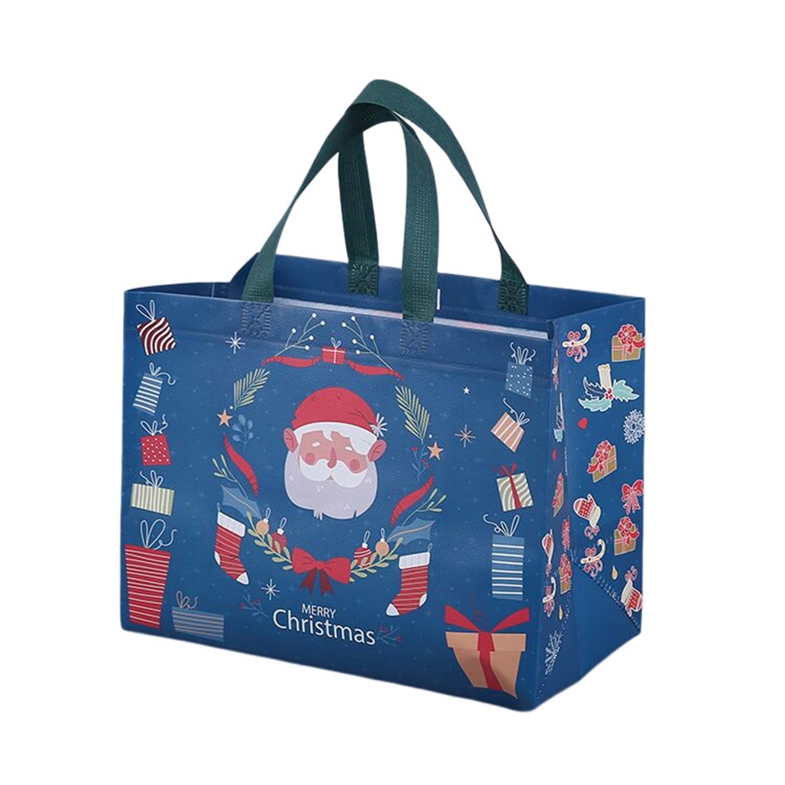 zanvin Storage Trunks Bag Christmas Tote Bags With Handles Christmas Reusable Grocery Bags Multipurpose Non woven Large Gift Bag Grocery Shopping