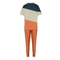 thumbnail image 4 of Itsame Tops and Pants Activewear Set Women Fashionable Loose Shirt and Pants Two PC Orange Size L, 4 of 5