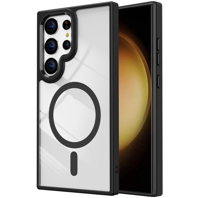 Samsung Galaxy S25 Ultra Étui, étui Arrière Hybride Rigide Transparente avec MagSafe Magnétique Compatible