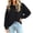 Black #03, variant on Crew Neck Sweatshirts Women Long Sleeve No Hood Pullover Sweatshirts Fall Loose Causal Solid Sweatshirts, 2XL