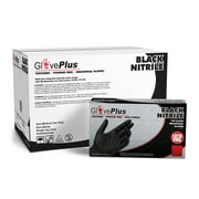 GlovePlus Nitrile Latex-Free Industrial Gloves, Large, Black, 1000/Case