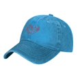 thumbnail image 1 of ZICANCN Hearts Love Typography Adjustable Baseball Cap Women , Hats for Men Adult Washed Cotton Denim Baseball Caps Fashion, 1 of 8