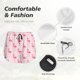 thumbnail image 4 of Balery Cute Flamingo with Heart Pantalones cortos deportivos para mujer con forro y dos bolsillos, elásticos, para entrenamiento, gimnasio, yoga-X-Large, 4 of 7