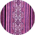 thumbnail image 1 of Ahgly Company Indoor Round Abstract Purple Modern Area Rugs, 7' Round, 1 of 4