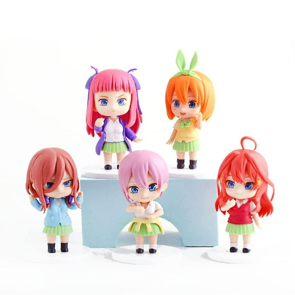5pcs/set The Quintessential Quintuplets Anime Figure Nakano Ichika/nino/miku/yotsuba/itsuki Statue Anime Collection Figurine Doll Toys Gift For Kids B