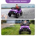 thumbnail image 4 of 12V Kids Ride on Truck, Battery Powered Electric Ride On Vehicle with Parent Remote Control, 3 Speeds & LED Lights, for Kids 3-8, 4 of 9