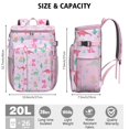 thumbnail image 3 of Travel Cooler Bag - Pink Cartoon Dinosaurs Cacti Pattern Camping Beer Cooler Backpack with Bottle Opener- Waterproof Insulated Picnic Backpacks - Cooler Bag for Beach, 3 of 6