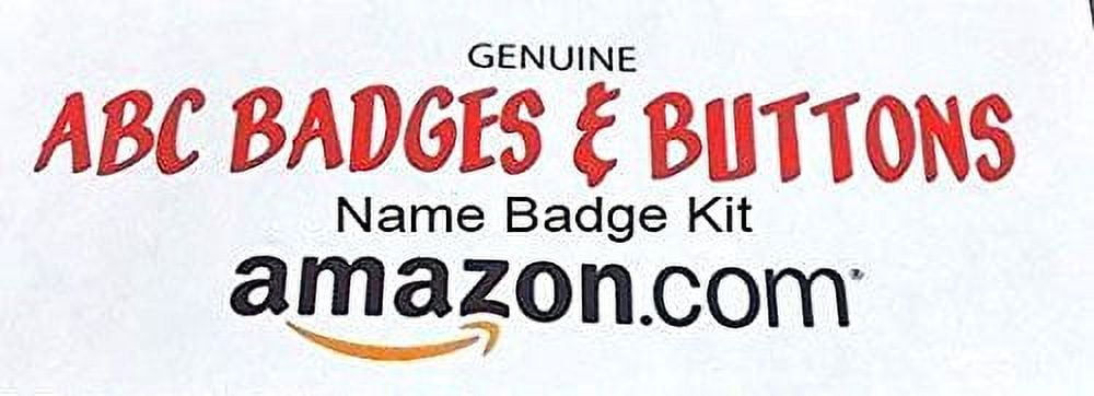 Name Tags with Super Strong Magnetic Fastener - 25pk Kit Includes Printable Clear Labels 1x3 Silver Plastic Blank Badges with Magnets Attached 1/4th Rounded Corners