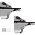 thumbnail image 1 of 2-Part Adjustable Glass Shelf Bracket, Support for 3-21mm Thick Wood/Glass Shelves, 1 of 5