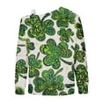 thumbnail image 5 of Chandail en Molleton pour Femmes Mode Chandail en Molleton Imprimé pour la Saint-Patrick Chemise à Épaules Dénudées Graphique Manches Longues Chandail Tops, 5 of 5