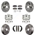 thumbnail image 1 of Transit Auto Front Rear Disc Brake Caliper Rotors Drums Ceramic Pads Kit (8Pc) for Car Toyota Yaris KC8-100876T, 1 of 11