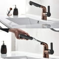 50Cm PullOut Sink Faucet, Brass 360°Rotation Cold and Hot Water Mixe