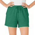 thumbnail image 2 of uublik Running Shorts Women Casual Elastic Waist Shorts Summer Beach Lightweight Short Pants with Pockets, Green, 2 of 6