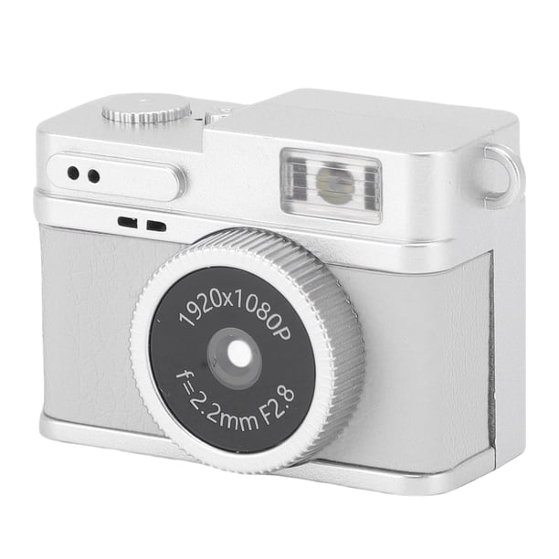 Pequeña Cámara Digital Digital Vintage Vintage, 1080p FHD 128GB Memoria, Luz LED 6 Filtros, 0.96 Pantalla, Tipo C Cámara De Bolsillo Portátil Para Niños Adultos Viajes Vlog