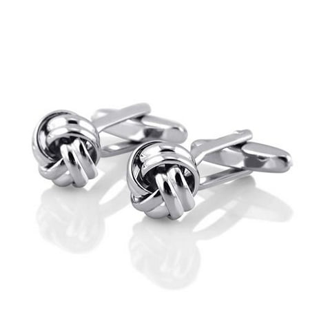 Silver Skull Cufflinks - Silver/Twist Men Cufflinks Business Shirt Cuff Link Links Stainless Steel Gift