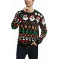 thumbnail image 3 of Chandail de Noël pour Hommes Rudolph Renne Vacances Festif Tricoté Cardigan Mignon Laid, 3 of 6