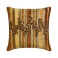 thumbnail image 1 of Decorative Gold 20"x20" (50x50 cm) Throw Pillows, Velvet Sequins Beaded Throw Pillows For Couch, Striped Pattern Modern Style - Eldora, 1 of 3