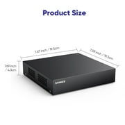 SANNCE 8CH 1080P Lite CCTV 5IN1 H.264+ DVR TVI Video Recorder for Security Camera System, HD Security Recorder AHD/Analog/TVI/CVBS/IP Security Camera, NO HDD, Remote Viewing, 24/7 Record