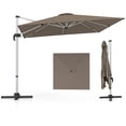 thumbnail image 1 of Costway Parasol Déporté de Patio 10 Pi, Parasol Suspendu d'Extérieur en Aluminium avec Rotation à 360°, Brun, 1 of 10