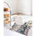 thumbnail image 4 of Purple Flowers Kitchen Dish Towels for Drying Dishes Set of 2, Vintage Weeping Spring Floral Truck Butterfly Retro Waffle Weave Microfiber Hand Tea Bathroom Towels Quick Dry & Absorbent Towel 12x12, 4 of 7