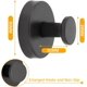 thumbnail image 4 of 2PCS Ganchos Ventosa de Succión Colgador Toalla Baño Cocina Pared sin Taladro Gancho de Pared para Colgar Llaves Abrigos Ropa Bolsos Ducha Acabado Cepillado (Negro), 4 of 4