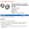 thumbnail image 2 of Rear Wheel Bearing Set - Compatible with 2005 - 2010 Mercedes-Benz SLK55 AMG Base 2006 2007 2008 2009, 2 of 2