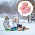 thumbnail image 5 of 1 Pair Girls Boys Warm Winter Boots,Kids Outdoor Snow Boots(Toddler/Little Kid)15.5Cm--Black,Grey,Pink,Brown-Pink-15.5Cm, 5 of 5