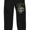 thumbnail image 2 of Beetlejuice Sandworm with Skull and Logo Men's Black Jogger Pants-Small, 2 of 3