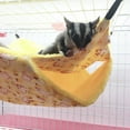thumbnail image 6 of Walbest Rat Double Hammock, Ferret Bunkbed Warm Fleece Hanging Bed Pet Cage Accessories Toys for Sugar Glider Degu Guinea Pig Gerbil Chinchilla Squirrel Hamster Mouse Mice, Yellow(13.7x13.7 in), 6 of 7