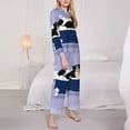 thumbnail image 3 of Pofeuu Bernese Mountain Dog Sitting Bath Tub Print Womens Pajamas Set Long Sleeve Sleepwear Button Down Nightwear Soft Pj Lounge Sets Button Down Pajamas Women-Medium, 3 of 7