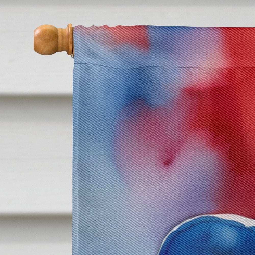 Bedlington Terrier Patriotic American House Flag 28 in x 40 in