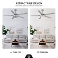thumbnail image 3 of Ventilador de Techo OBCGT Níquel Cepillado con Control Remoto y Luz LED Regulable, 3 of 9