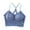 Blue, variant on Timegard Womens Bras Crisscross Sheer Floral Lace Longline Bralette Beauty Back T-Shirt Bras Solid Color