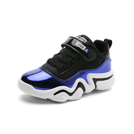 Nike Men Soccer Shoes Sports Shoes for Boys Hook and Loop Kids Sports Running Shoes Comfortable Lightweight Girls Outdoor Sneakers Slip-On Rubber Sole ()