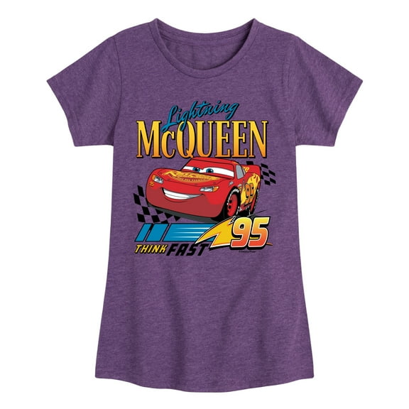 Disney's Cars - Lightning McQueen Think Fast - Toddler And Youth Girls Short Sleeve Graphic T-Shirt