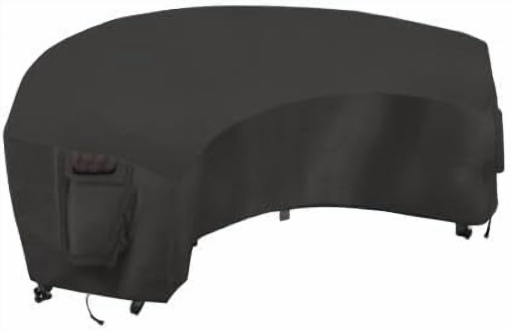 Waterproof Curved Outdoor Sectional Cover - UV Resistant Windproof Patio Sectional Sofa Covers for Deck, Lawn and Backyard, Heavy Duty Furniture Covers (150Lx36Dx38Hx112FL, Camel)