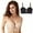 Beige+Black, variant on Women's Low Back Bra Sexy Push Up Comfort Seamless Lace Deep V Backless Bra
