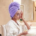 thumbnail image 7 of Pklyzj Fast Drying Microfiber Hair Towel Wrap with Elastic Strap - Super Soft Hair Turban for Long, Thick, and Curly Hair, 7 of 7