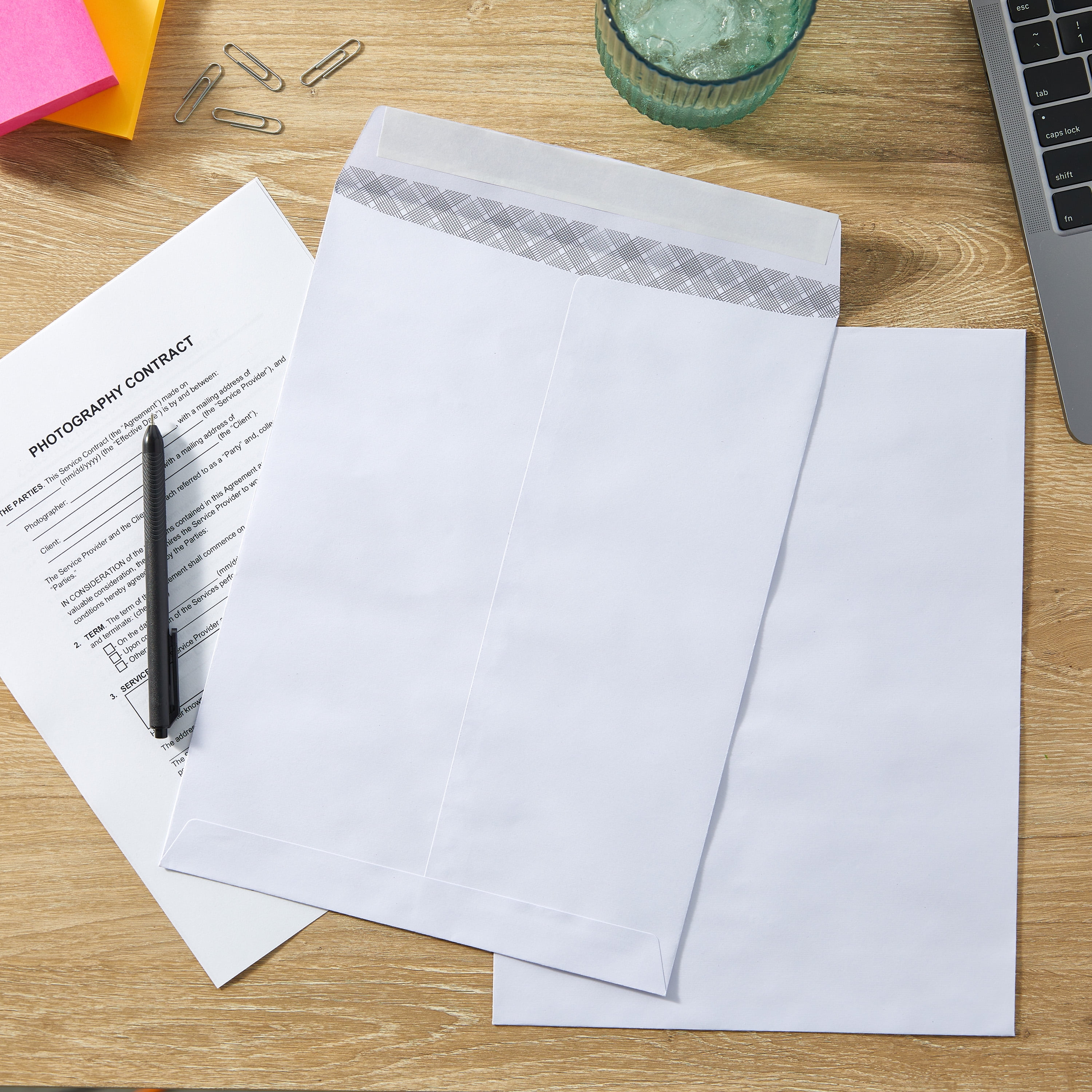 (4 pack) Pen+Gear Peel and Stick Catalog Envelopes, White, 9 in x 12 in, 100 Count