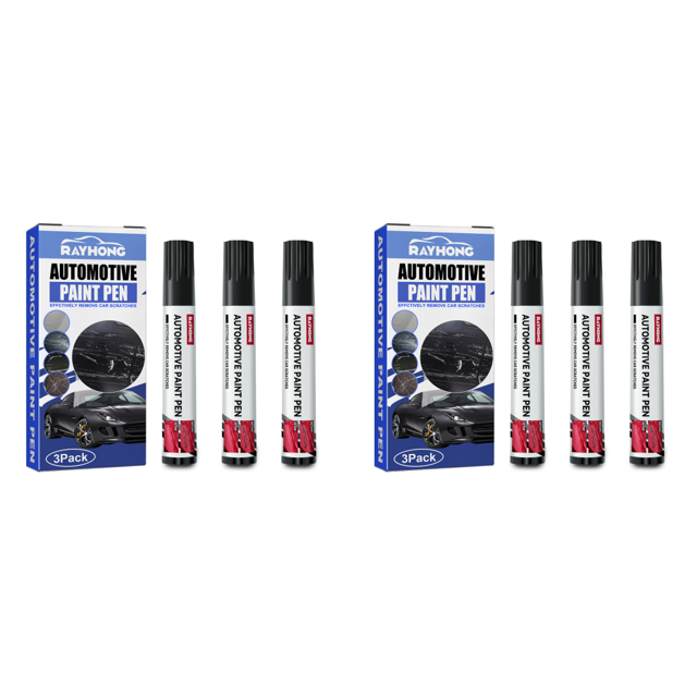 Car Scratch Paint Pen Rayhong Coat Repair Remover Care Black 3pcs