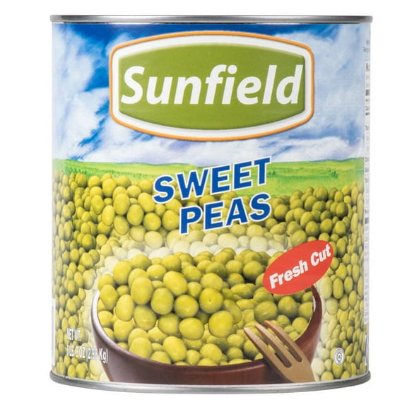 Sunfield Sweet Peas - #10 Can Canned Vegetables